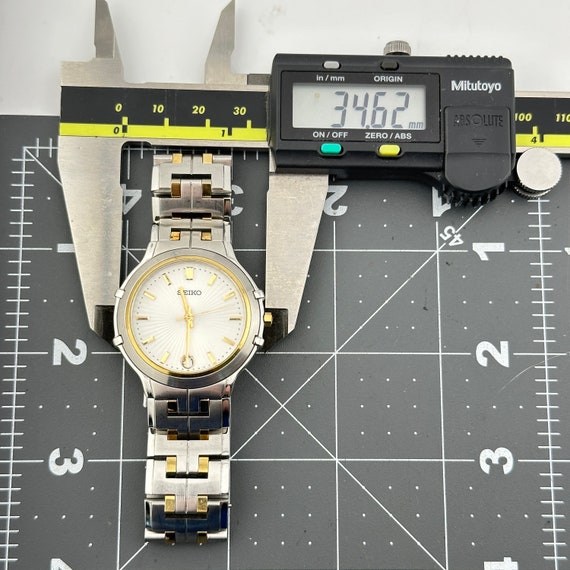 SEIKO 腕時計 18KT bezel Seiko 18k Gold Bezel & Trim Stainless Steel 34.6mm Mens Watch - Etsy