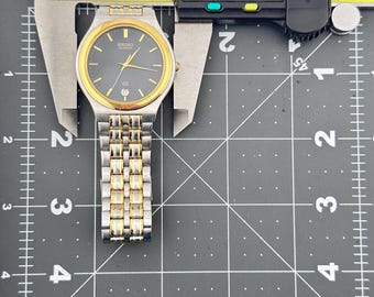 Vintage Seiko SQ Two Tone Stainless Steel 36mm Men's Quartz