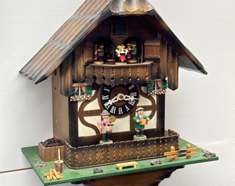 R. Lötscher Swiss Cuckoo Clock c.1950 - Made in Switzerland