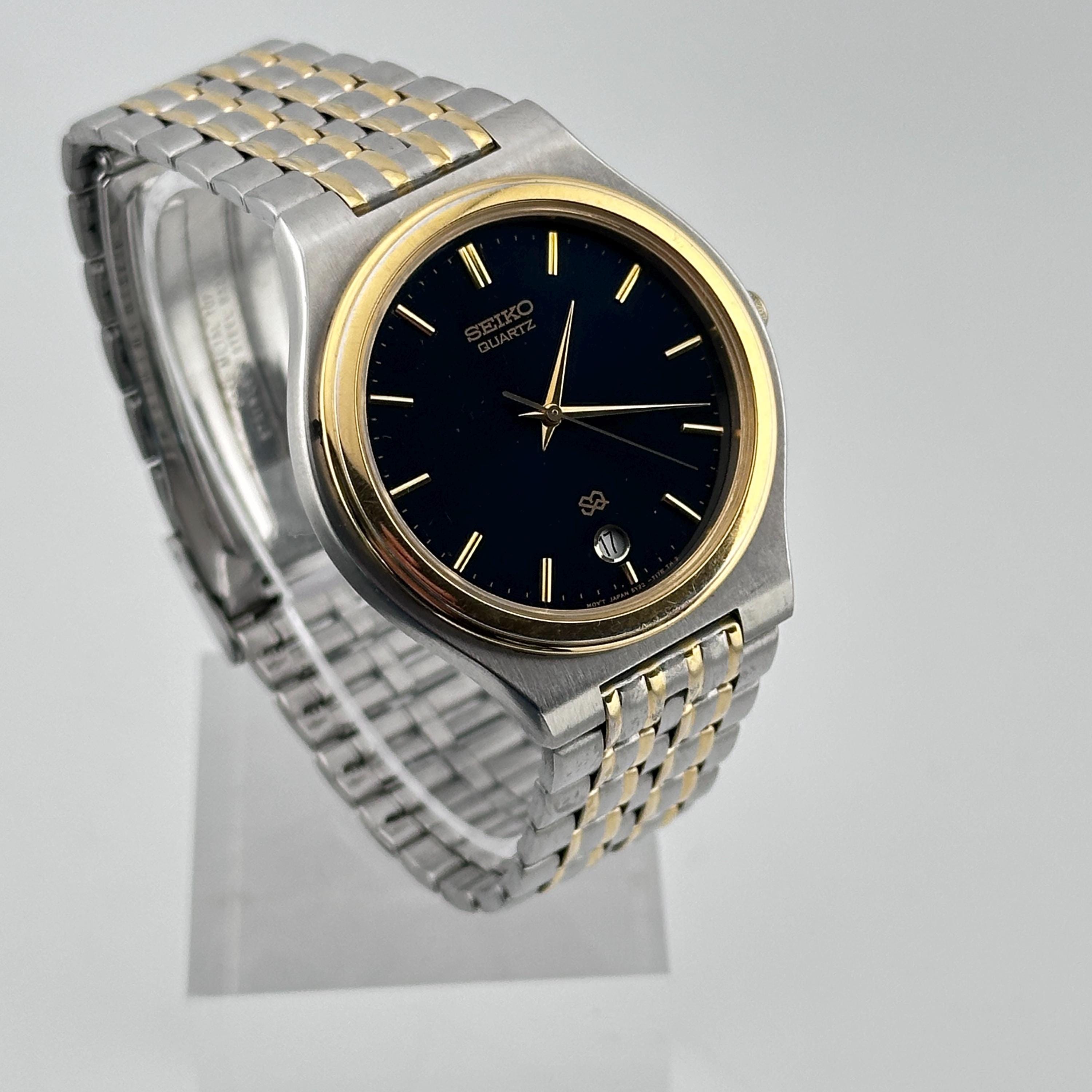 Vintage Seiko SQ Two Tone Stainless Steel 36mm Men's Quartz