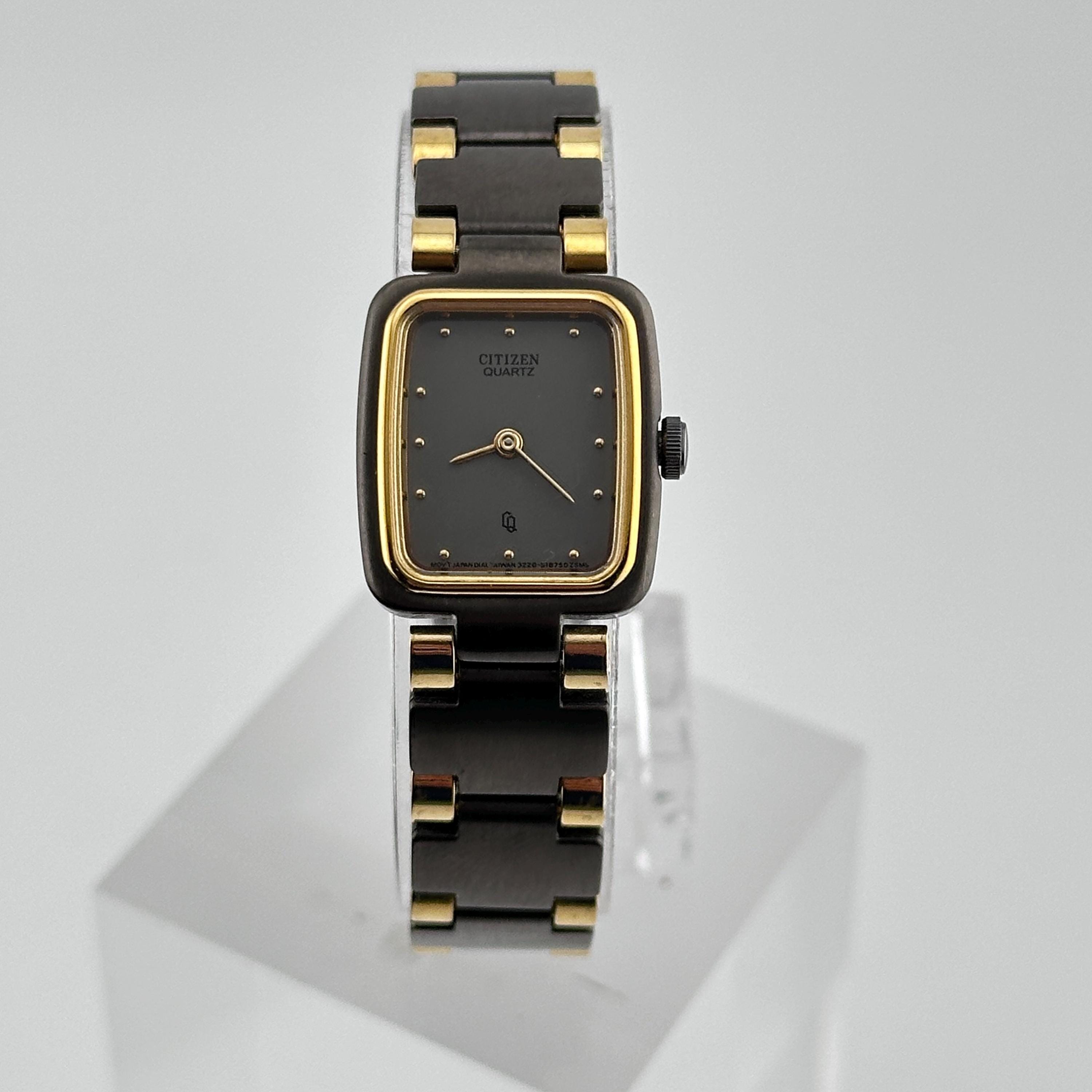 Citizen CQ Quartz Watch Tank Tone Vintage Dial watch Gold case 