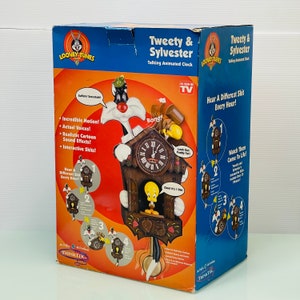 Rare Tweety and Sylvester Looney Tunes Cuckoo Clock With Sound and