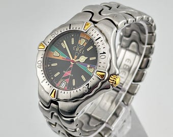 Ebel Sportwave waterproof stainless vintage watch! Preowned Ebel Sportwave 6087631 stainless steel 34mm Quartz main image 4