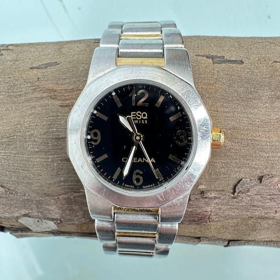 Vintage ESQ Oceania Swiss Watch: Two-tone Stainless Steel  display picture 2