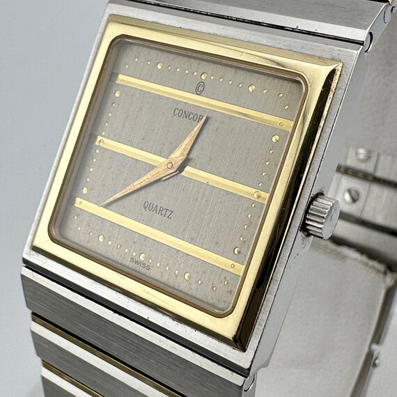 Vintage Concord Mariner SG 18k Gold Stainless Steel Mens Quartz Watch C.1980s Etsy