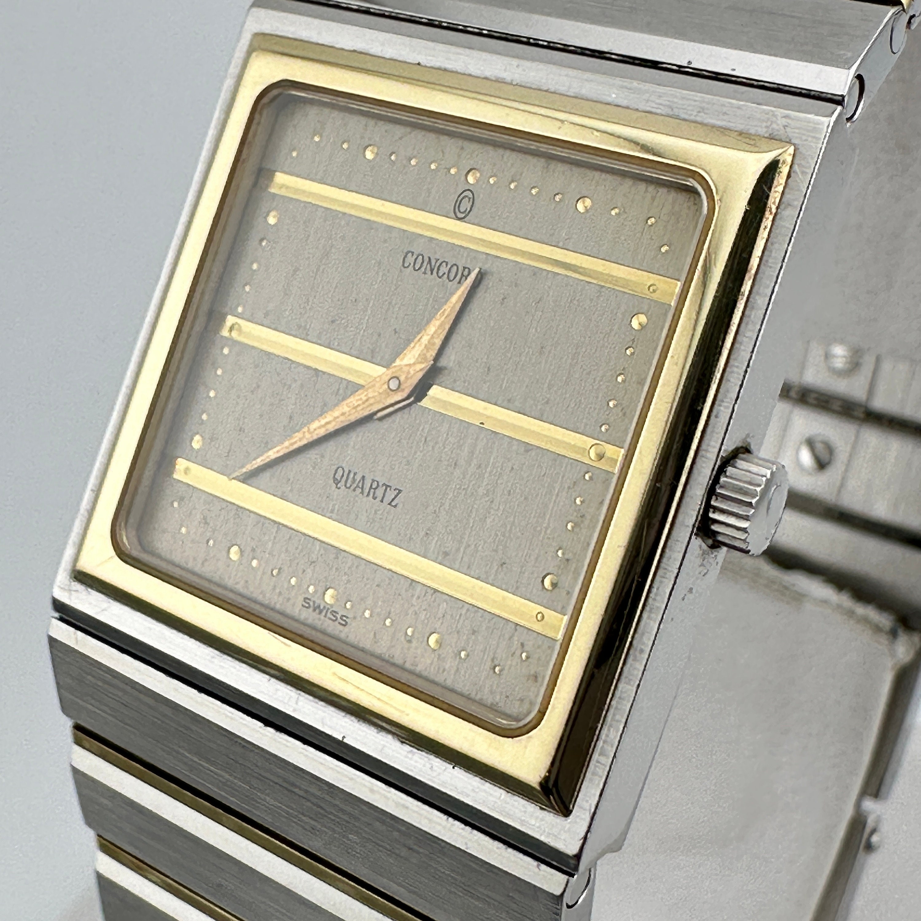 Vintage Concord Mariner SG 18k Gold Stainless Steel Mens Quartz Watch c.1980s Etsy Nederland