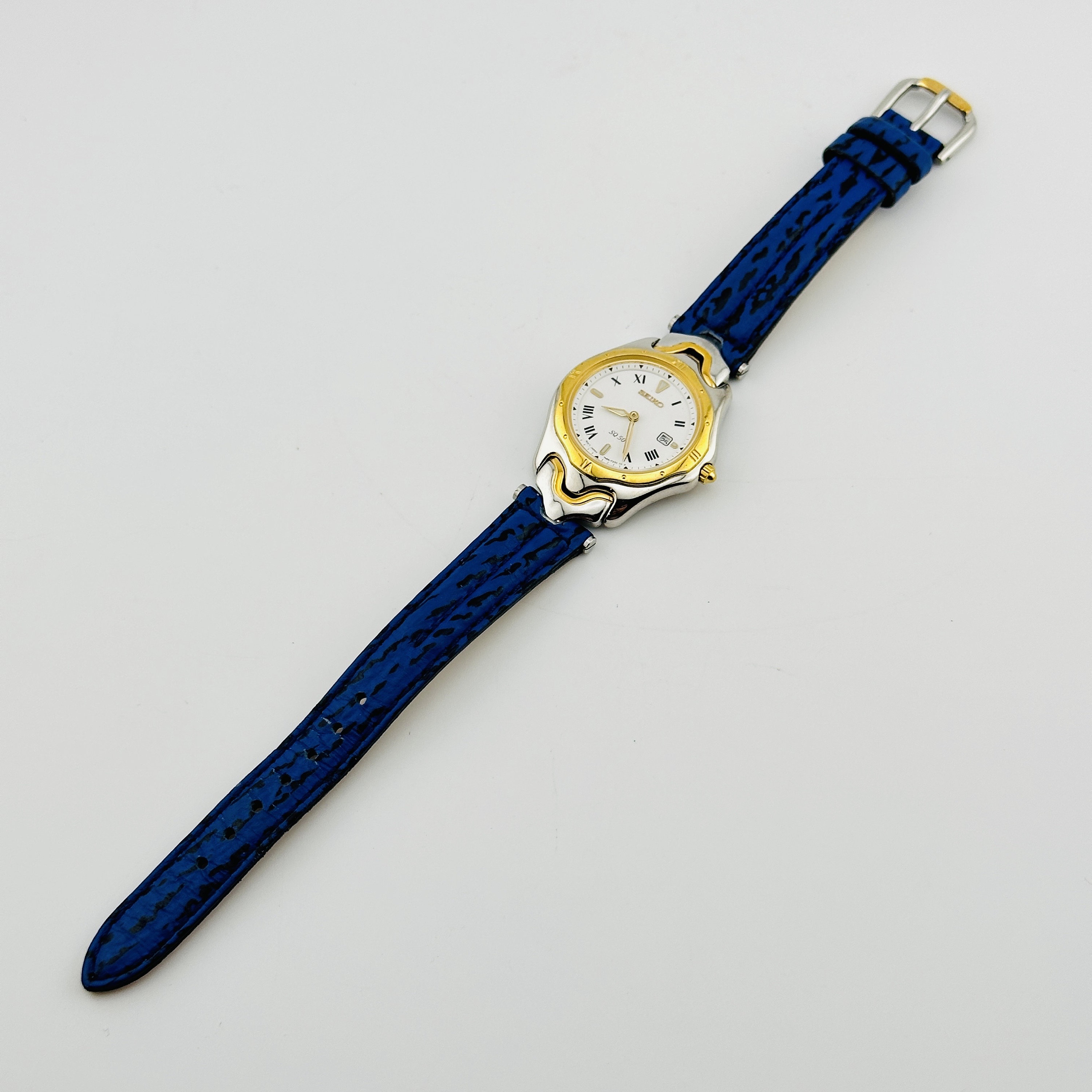 Montre Femme Seiko SQ-50 Cadran Or - Étanche 100m - Garantie 2 Ans - Neuve Avec Étiquettes
