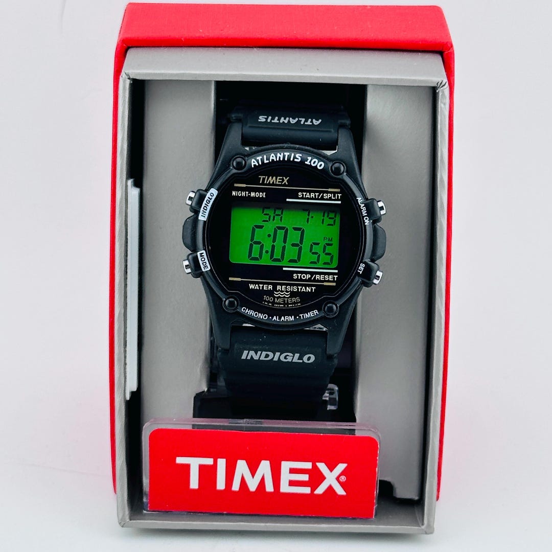 Atlantis 40mm Timex Expedition Atlantis 100 Vintage TIMEX Atlantis