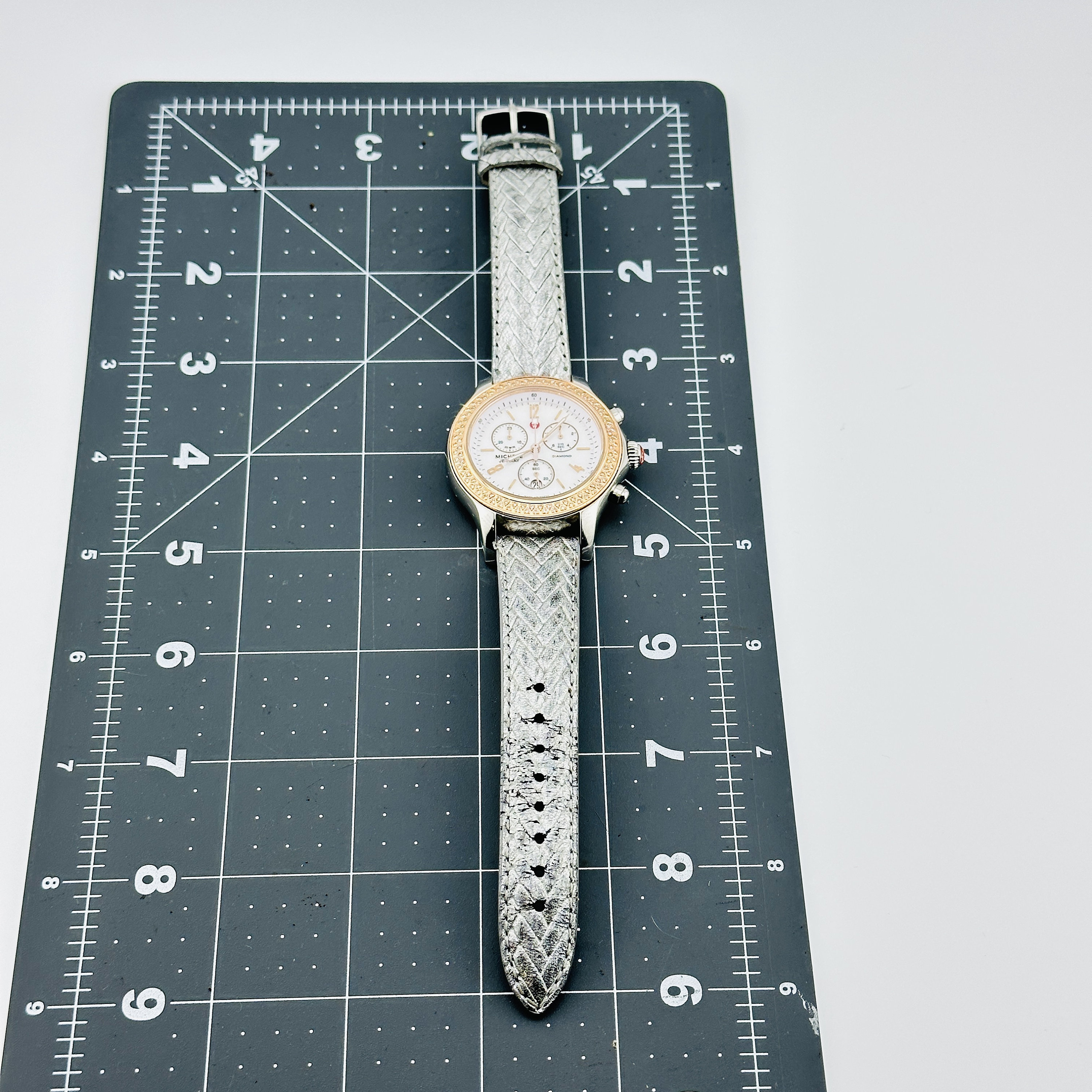 Michele Jetway Diamond Bezel 41mm Chronograph Watch Etsy Ireland