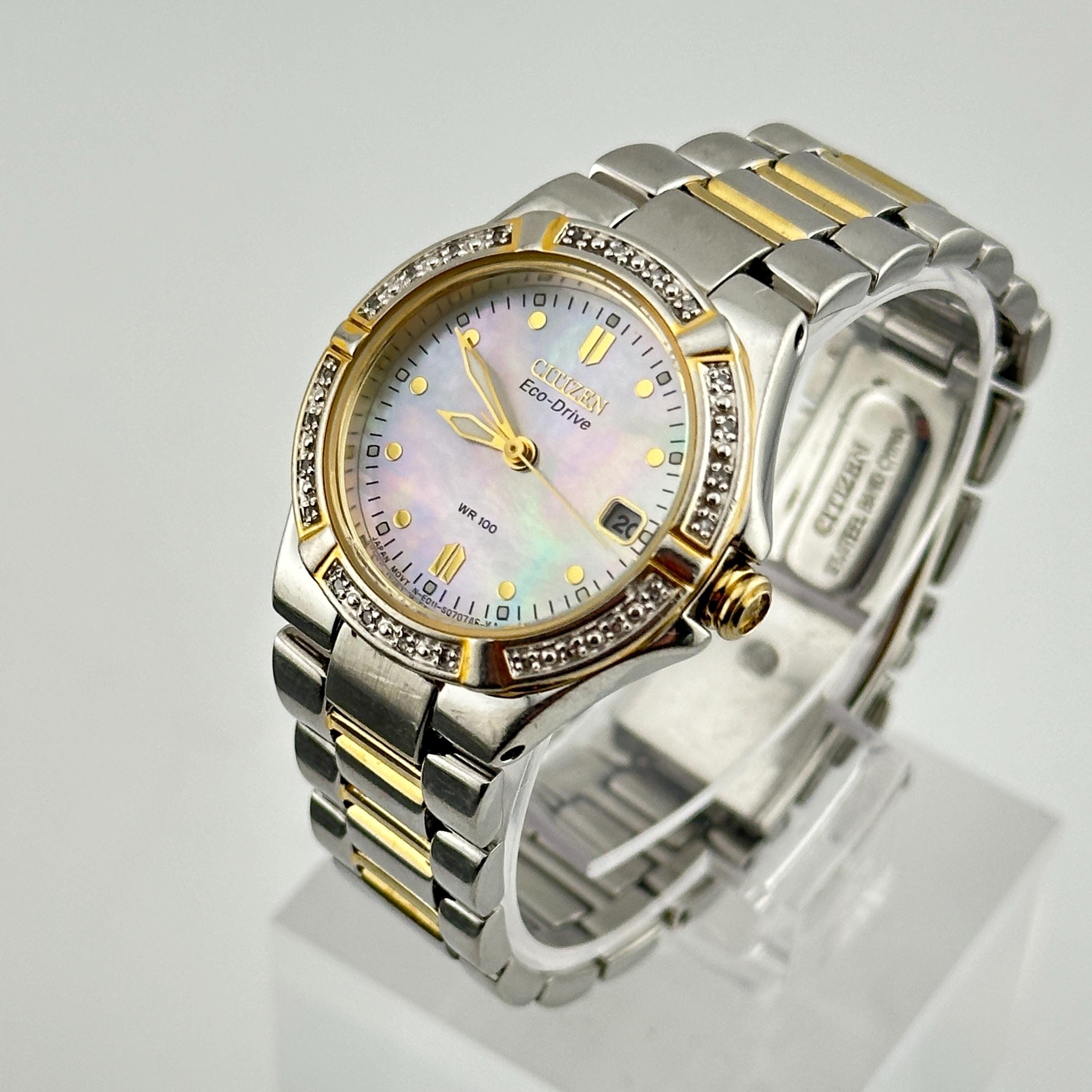 Citizen Eco-Drive 26mm Ladies Watch with Mother of Pearl Dial and Diamond Bezel 4466705985.jpg main image 3