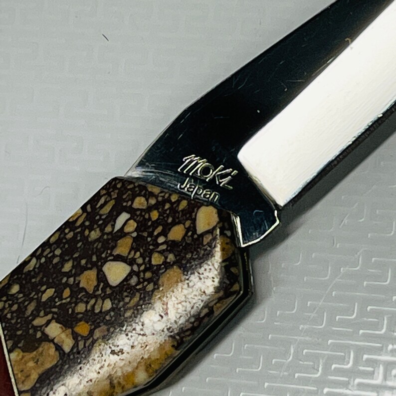 Lakota Teal Gentlemans Pocket Knife Jasper Scales Made by Etsy