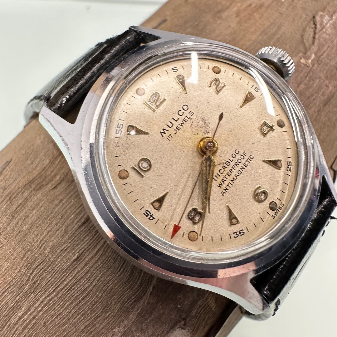 MULCO Stainless Steel Manual Wind Watch C. 1960 - Etsy display picture 1