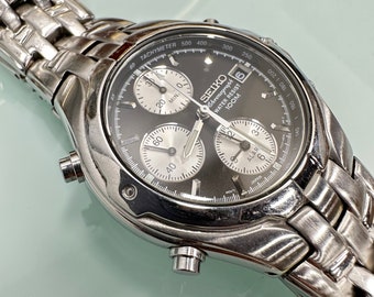 Seiko Chronograph 100M Quartz Watch - Etsy