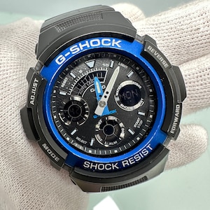 Casio G-Shock AW-591 Chronograph watch - Black and Blue