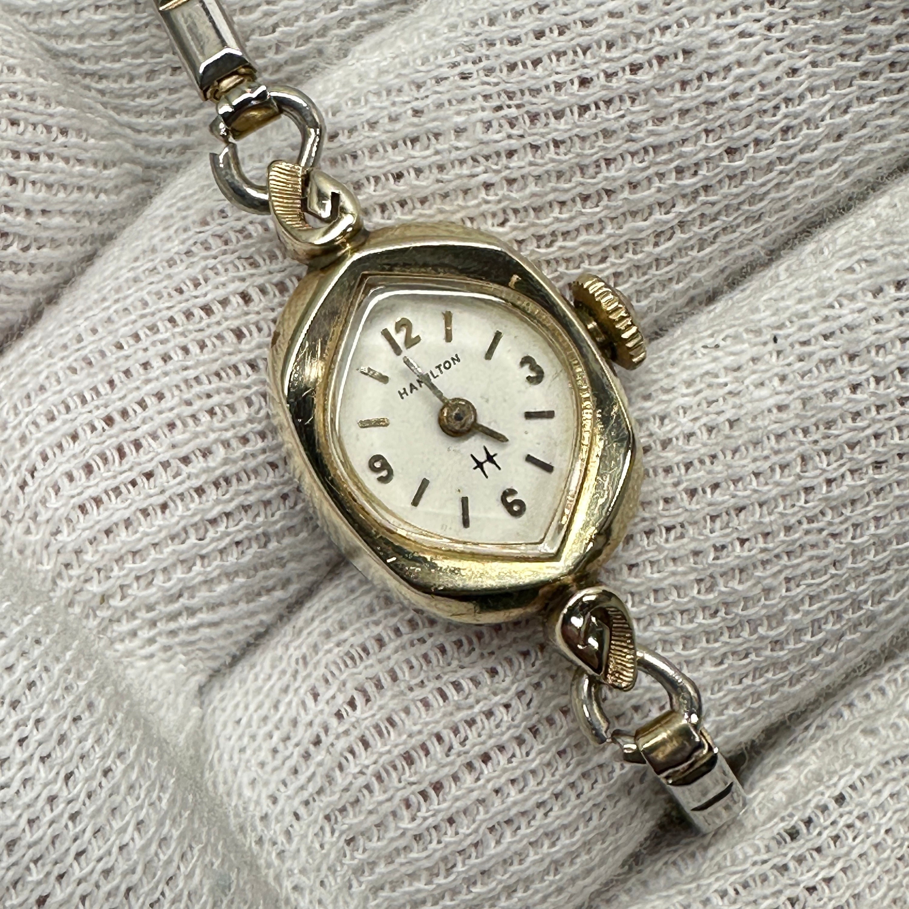 Montre Cocktail Femme Hamilton Mécanique - 17 Rubis - Mouvement Suisse - À Réparer - Occasion