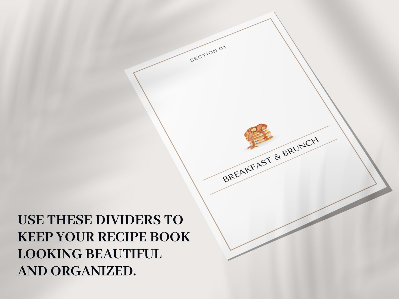CLASSIC Recipe Sheet Dividers Template, Recipe Dividers, EDITABLE Recipe Dividers, Printable ...