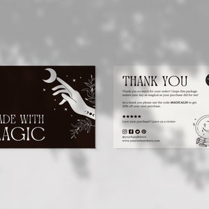 Halloween Thank You Cards Business, Thanks For Your Purchase Card, Small Business Package Insert, Thank You For Your Order, Witchy Thank You