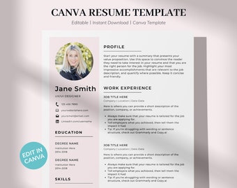 Creative Resume Template, Resume Template, CV Template Professional, Curriculum Vitae, Resume Template Bundle, Resume Template With Photo