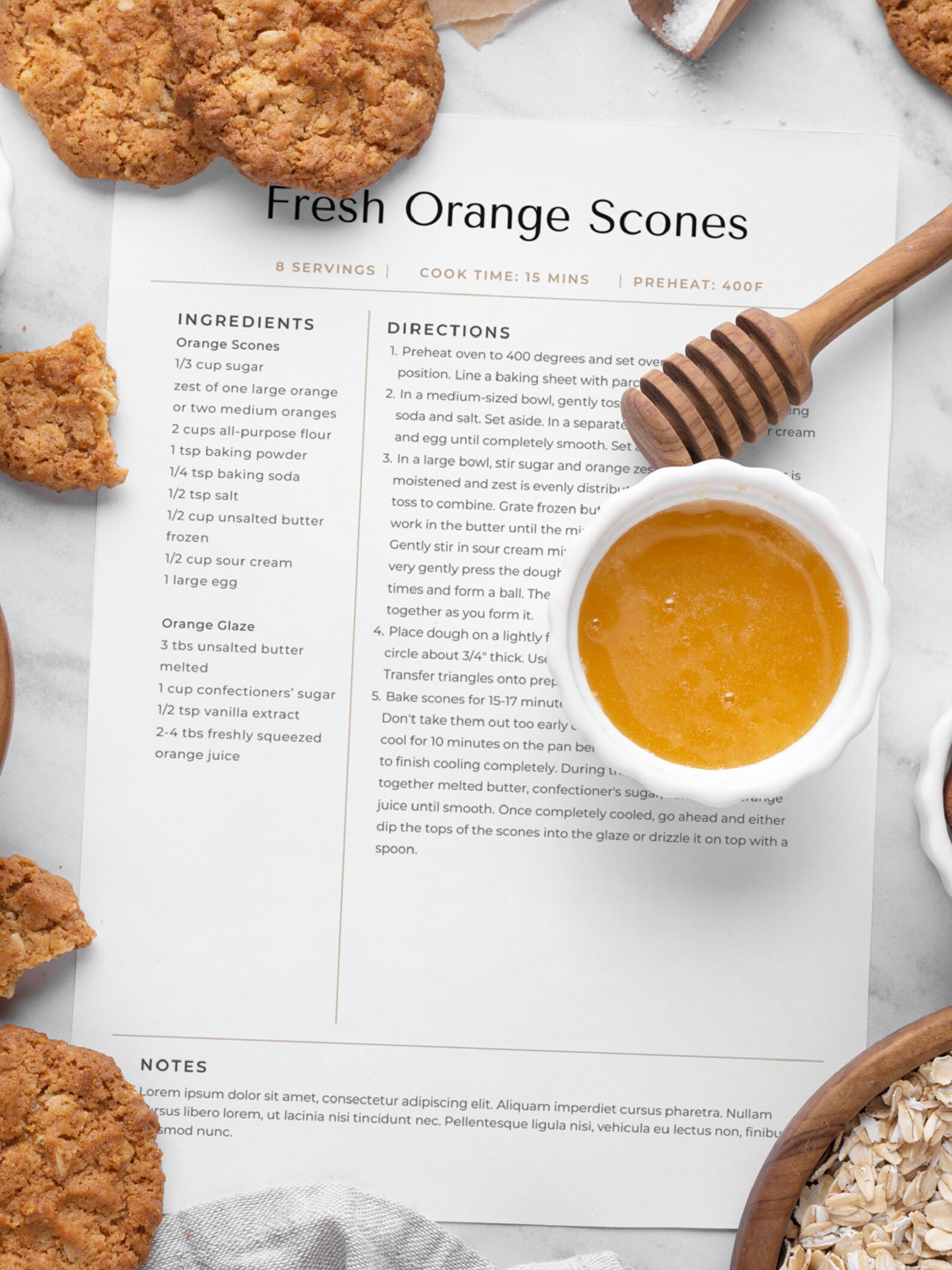 Modern Recipe Template, PRINTABLE Recipe Template, Simple Recipe Card ...