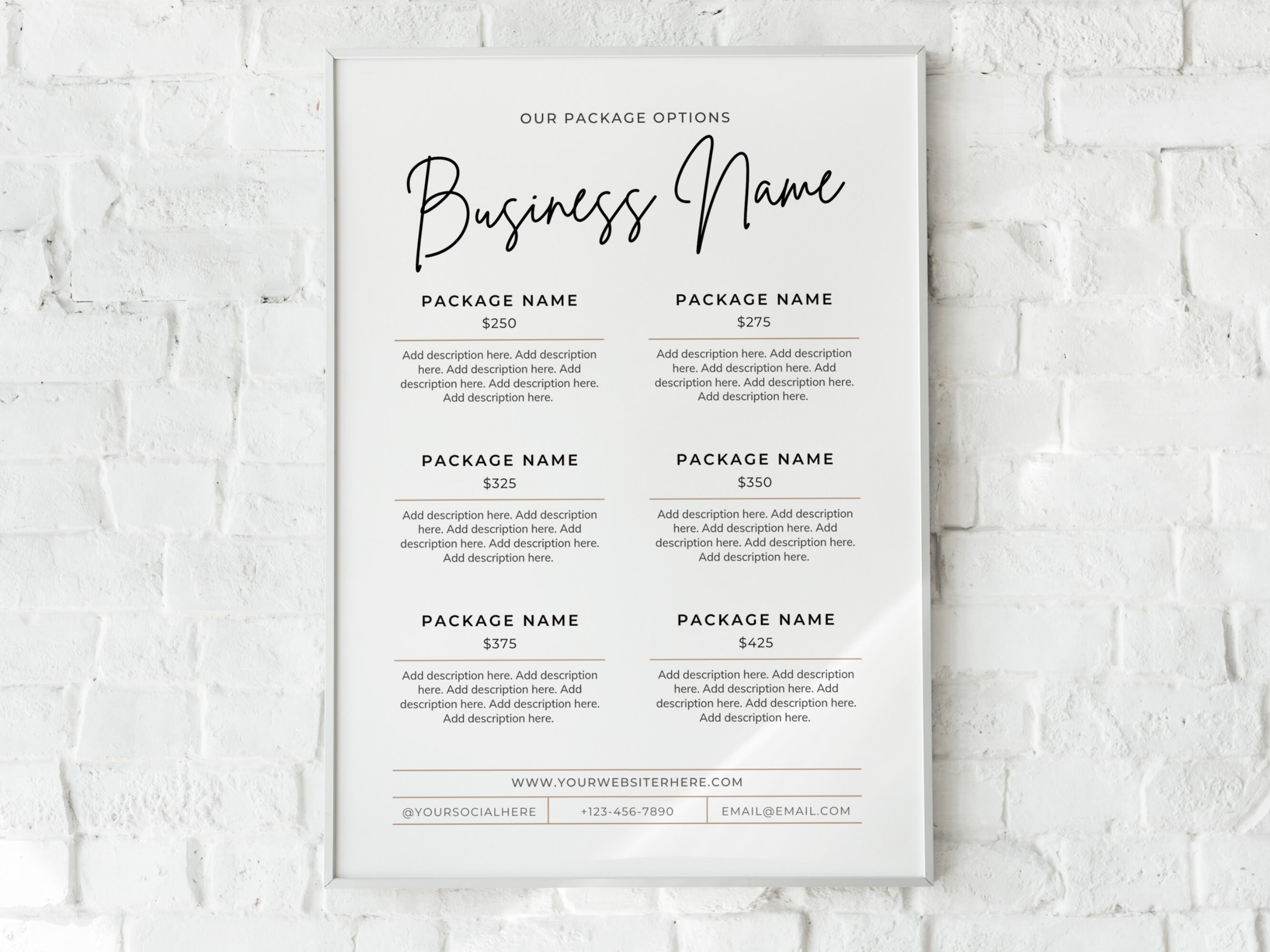 Price List Template Printable Price List Price List Small Etsy UK