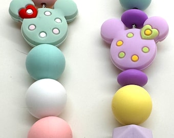 Pastel Mouse Cup Charm, Tumbler Accessory