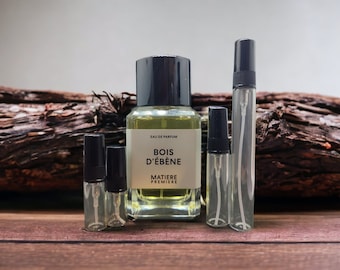 Bois D'ébène Matière Première flacon échantillon 2 ml et 3 ml