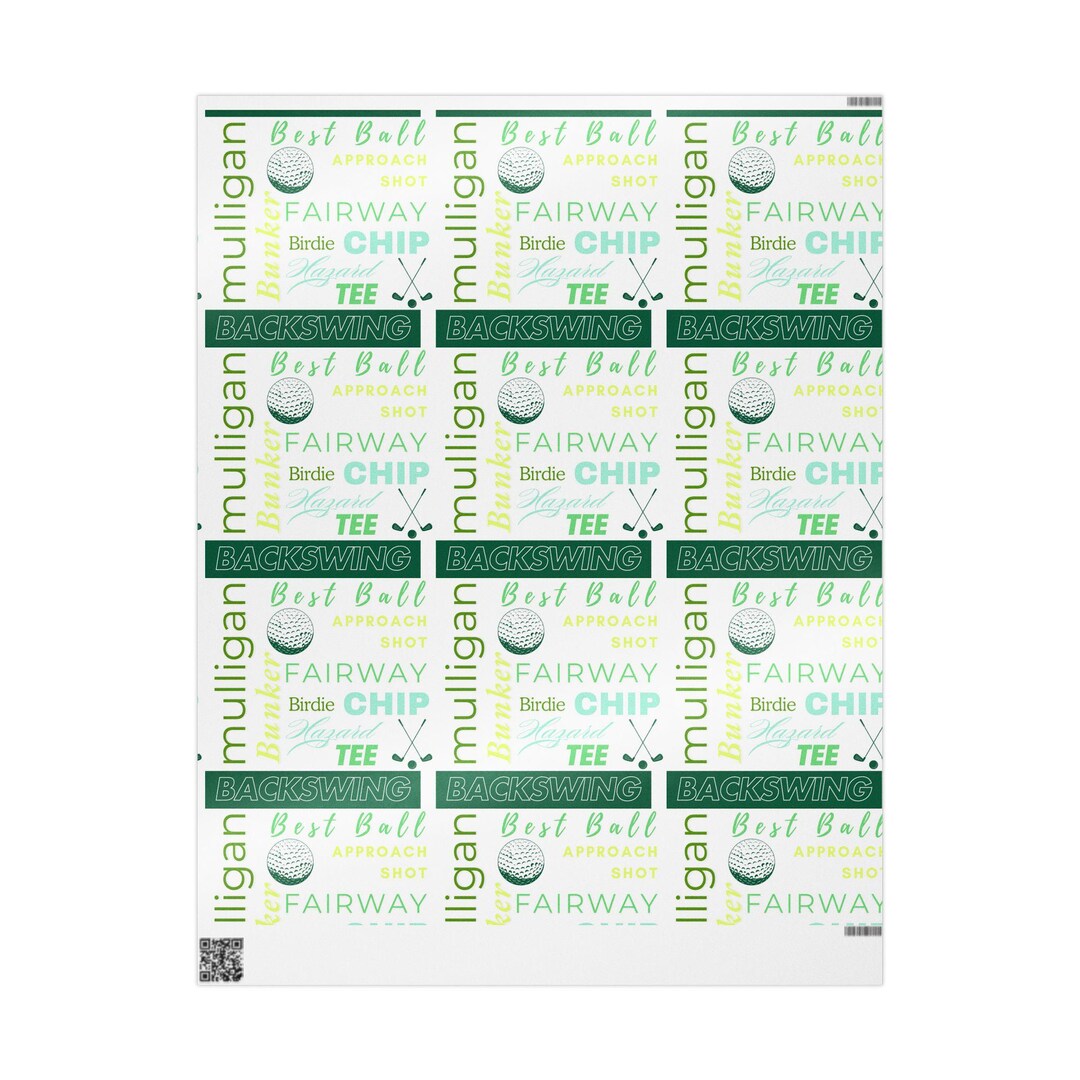 Golf-themed Wrapping Paper-perfect for Gift Giving - Etsy