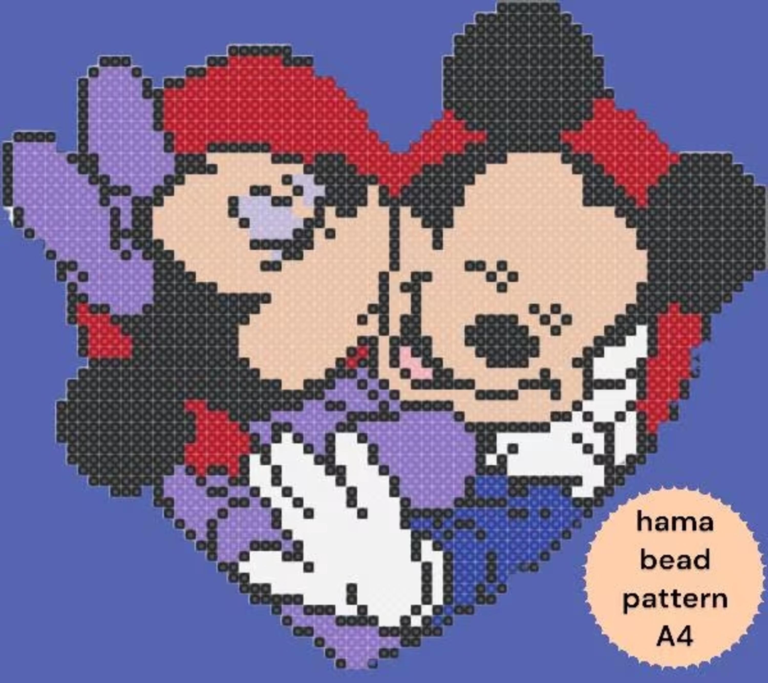 Pixel Art Hama Beads Mickey Mickey Mouse Hama Bead Pattern Digital