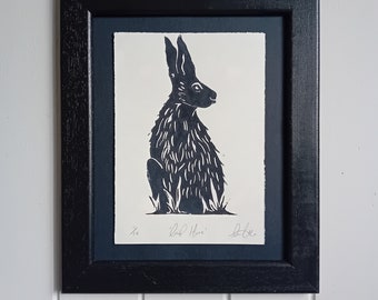 Irish Hare - Lino Print