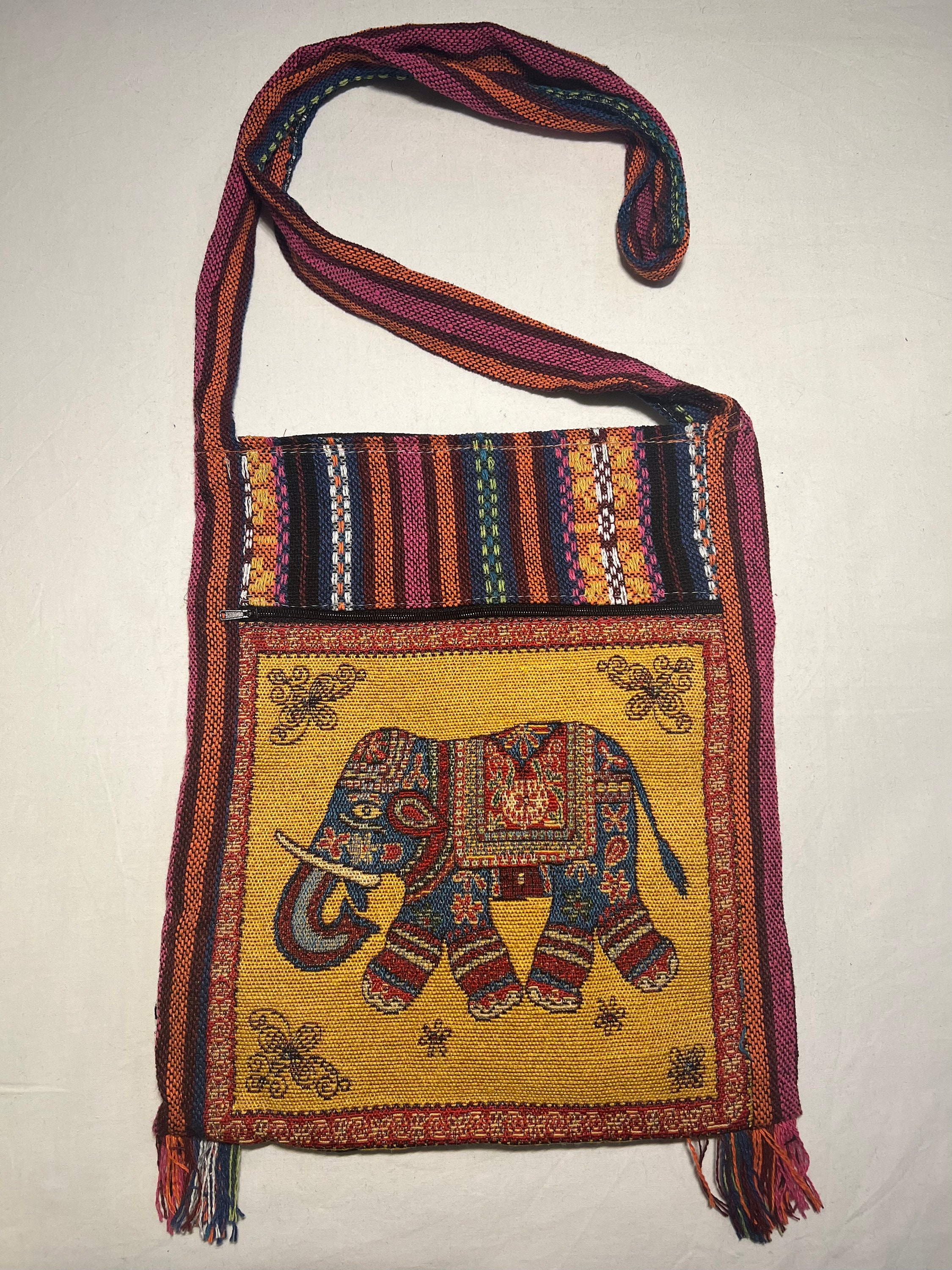 Women's Two Elephants Handmade Handbag