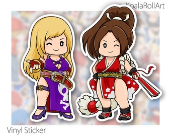 Chibi MAI & B. JENET STICKER - Fighter Collection - The King of Fighters