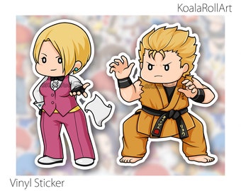 Chibi KING & RYO STICKER - Fighter Collection - The King of Fighters