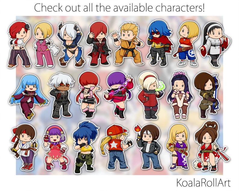 Chibi TERRY & BLUE MARY Stickers Fighter Collection The King of Fighters imagen 4