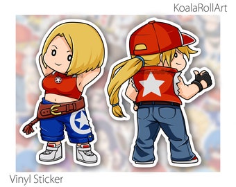 Chibi TERRY & BLUE MARY Sticker - Fighter Collection - The King of Fighters