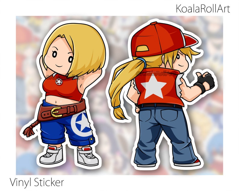 Chibi TERRY & BLUE MARY Stickers Fighter Collection The King of Fighters imagen 1