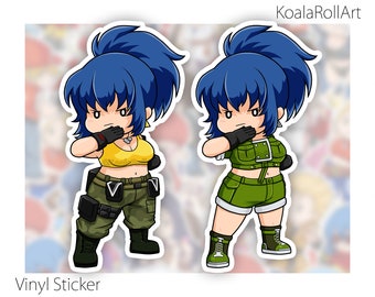 Chibi LEONA STICKER - Fighter Collection - The King of Fighters