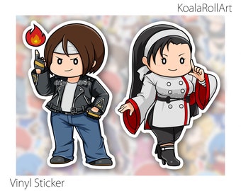 Chibi KYO & CHIZURU STICKER - Fighter Collection - The King of Fighters