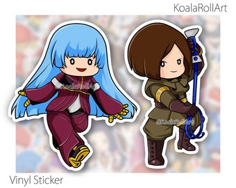 Chibi KULA & WHIP STICKER - Fighter Collection - The King of Fighters