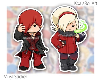 Chibi IORI & ASH STICKER - Fighter Collection - The King of Fighters