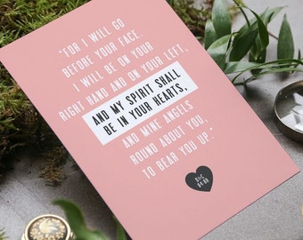 Scripture Digital Printable quote on angel and God Scripture For I will go