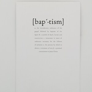 LDS Baptism Card