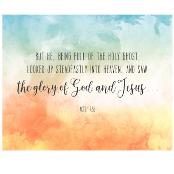 Digital Printable, Acts 7:55 - Etsy