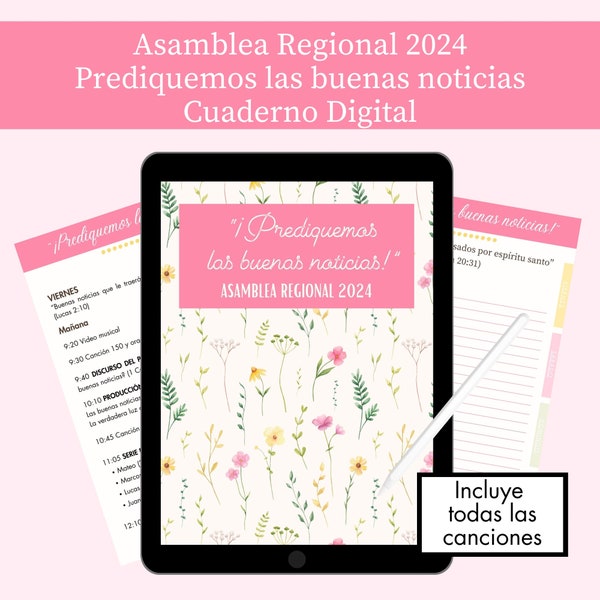 Prediquemos las buenas noticias  - Libreta para la Asamblea Regional  2024 compatible con GoodNotes | Versión en español