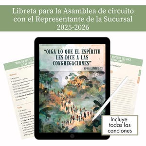 2025-2026 JW Asamblea de circuito - Oiga lo que el espíritu les dice a las congregaciones - Libreta para notas - Cuaderno digital en español