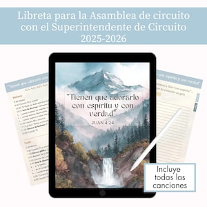 2025-2026 JW Asamblea de circuito - Tienen que adorarlo con espíritu y con verdad - Libreta para notas -  Cuaderno digital en español