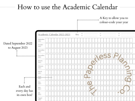 Cornell Academic Calendar 2023 Academic Calendar September 2022 August 2023 University | Etsy