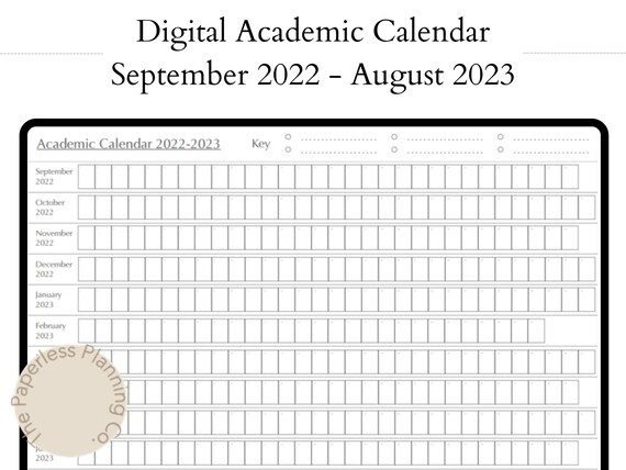 Cornell University Fall 2023 Calendar Academic Calendar September 2022 August 2023 University | Etsy