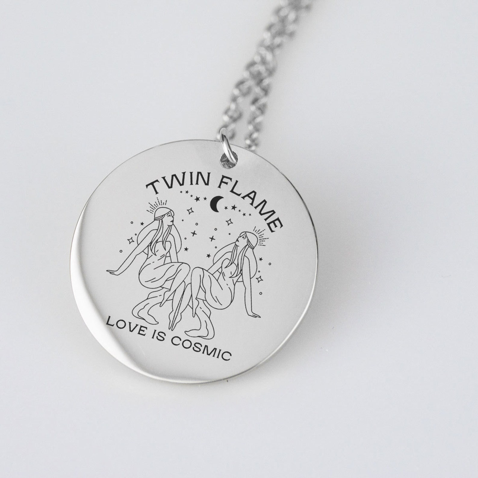 Twin Flame Necklace Twin Flame Love is Cosmic Necklace Etsy