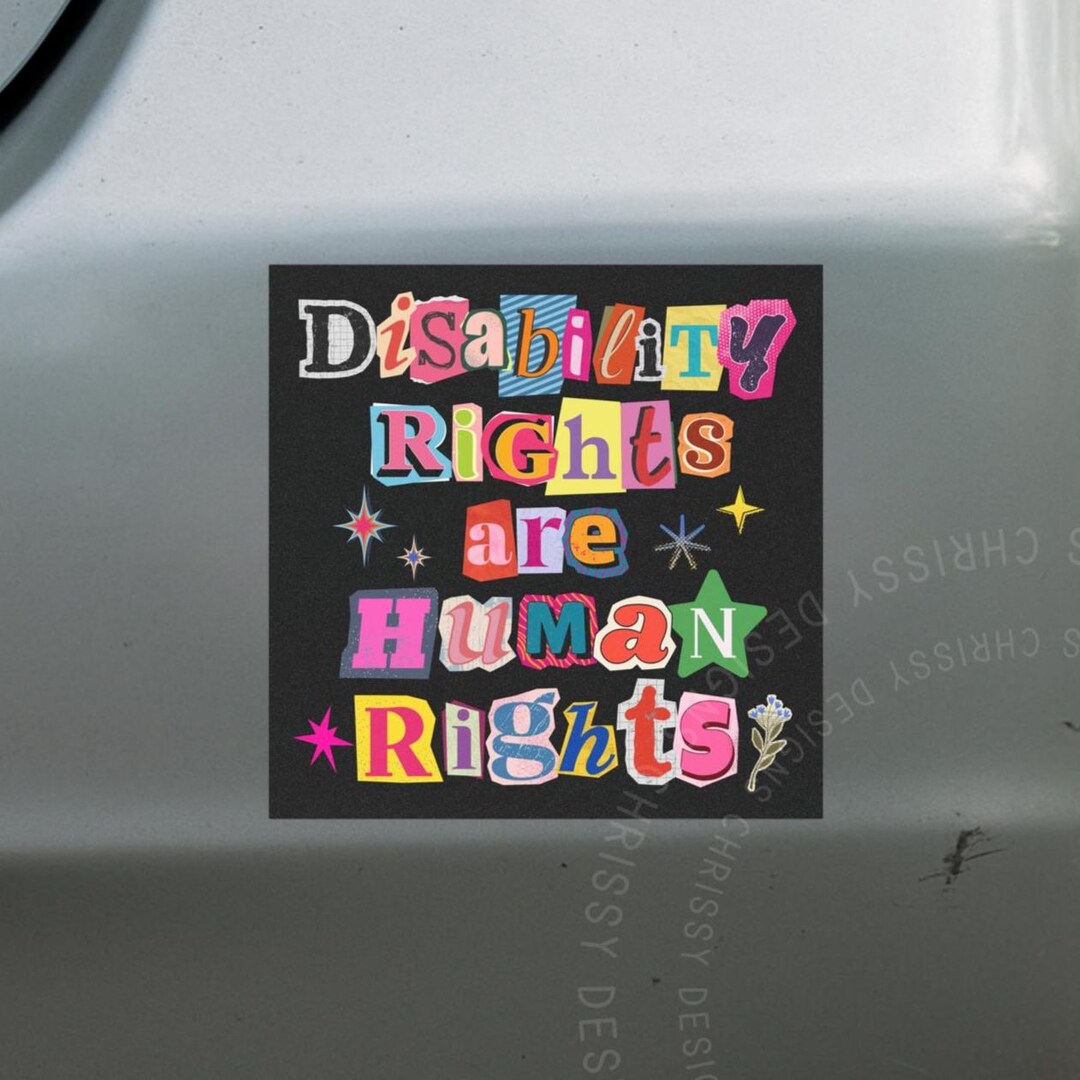 Insta Caption For Disability Rights Disability Rights Are Human Rights Bumper Sticker/car Magnet, Inclusive ...