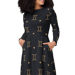 Gemini Sign Dress, Star Signs, Zodiac Sign Dress, Gemini Gifts, Gift for Her, Star Sign Dress, Gemini Birthday Gift, Trendy Horoscope